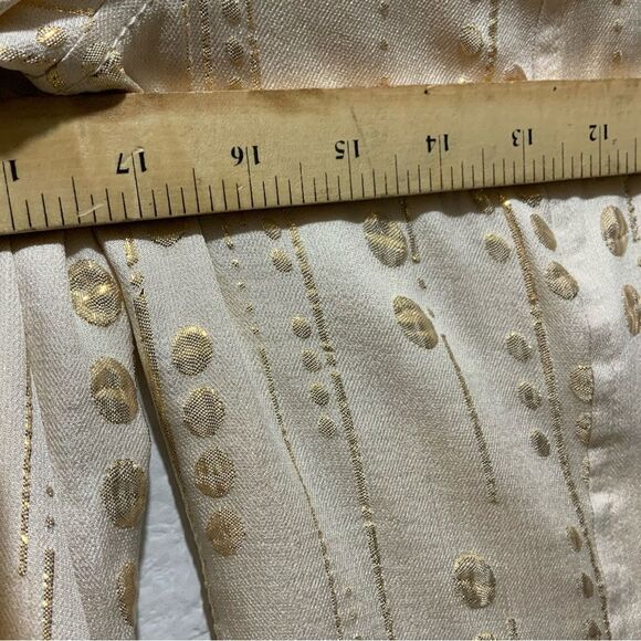 NWOT Tory Burch Ivory and Gold Threaded Tunic silk blend Dress size 6 - Picture 5 of 8